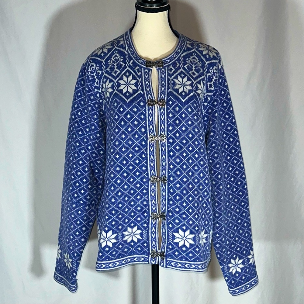 Croft & Barrow • Fair Isle Nordic Snowflake Grannycore Cottagecore Women’s Lg